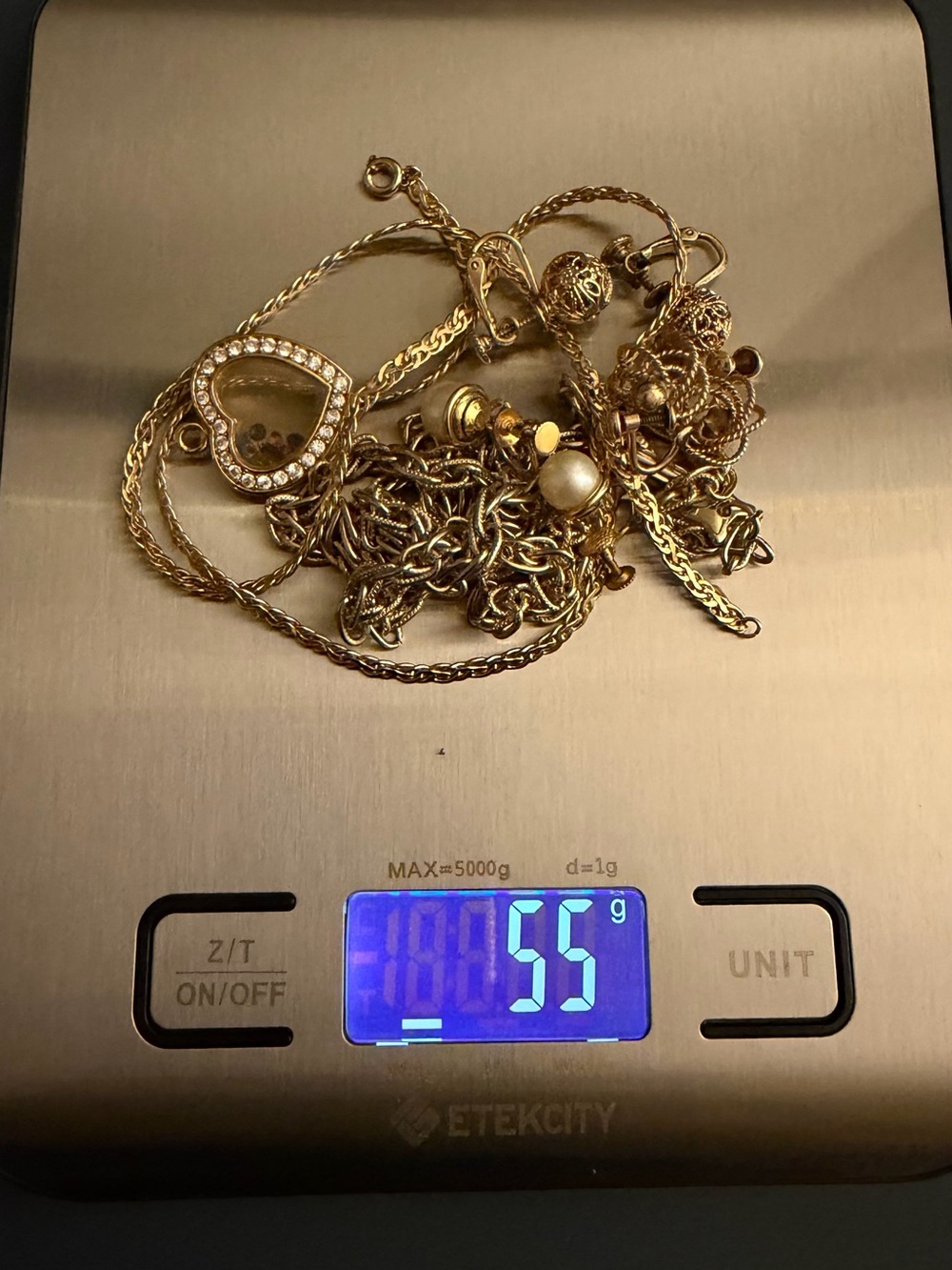 Lots! Gold-Tone Heart Locket Pendant Necklace Earrings